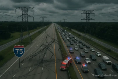 I-75 Power Line Shutdown