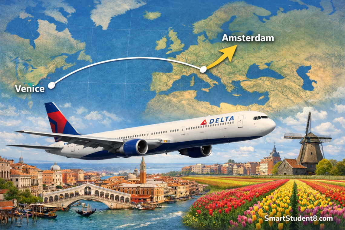 Delta DL139 Venice Atlanta Diversion Amsterdam