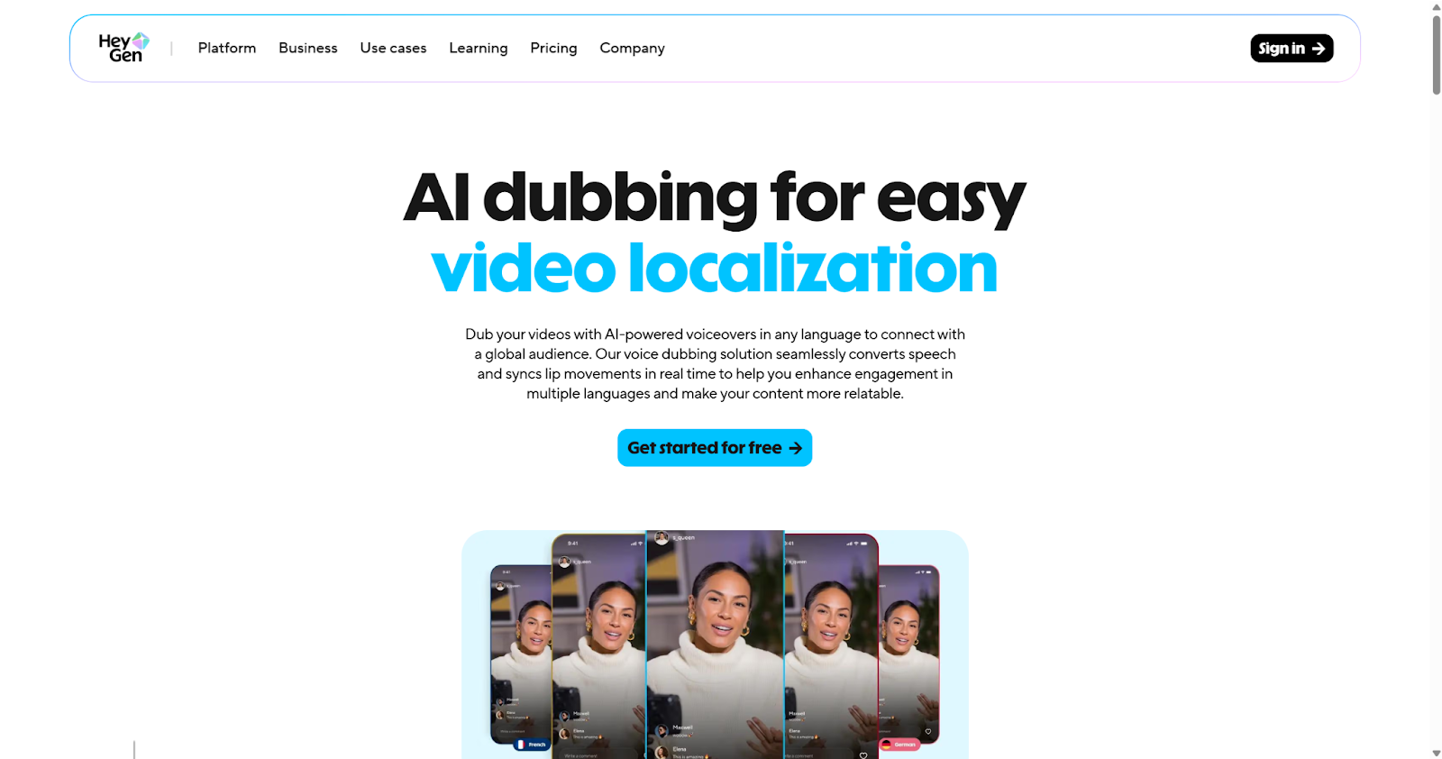 HeyGen AI Dubbing for Talking Head & Avatar Dubbing